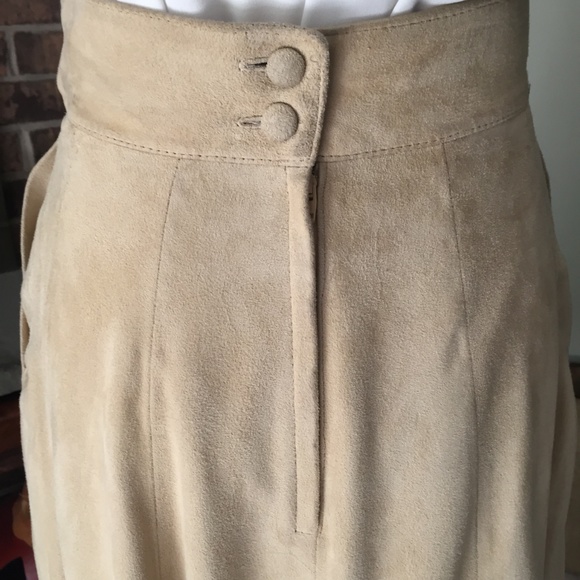 Vintage Suede Skirt SZ 10 Made in FINLAND - Picture 5 of 8